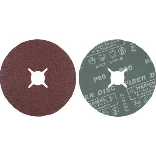 Fiber-Schleifscheiben-Satz, Körnung 60, Aluminiumoxid, 10-tlg.