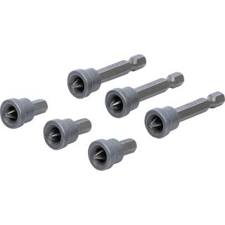 Bit-Satz mit Tiefenstopp, für Gipskartonplatten, Antrieb Außensechskant 6,3 mm (1/4 Zoll), Kreuzschlitz PH2, 6-tlg.