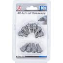 Bit-Satz mit Tiefenstopp, für Gipskartonplatten, Antrieb Außensechskant 6,3 mm (1/4 Zoll), Kreuzschlitz PH2, 10-tlg.