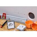 Schneid- und Markierlineal, mit Griff und Wasserwaage, 750 mm