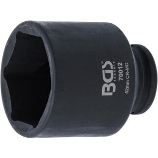 Kraft-Steckschlüssel-Einsatz Sechskant, Antrieb Innenvierkant 12,5 mm (1/2 Zoll), SW 52 mm
