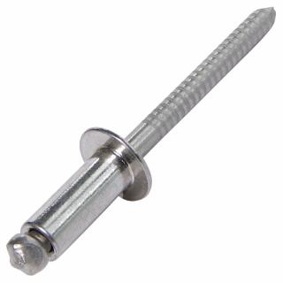 Blindnieten ISO 15983 Flachkopf gerillter Nietdorn A2/A2 6,4x14 250 Stück