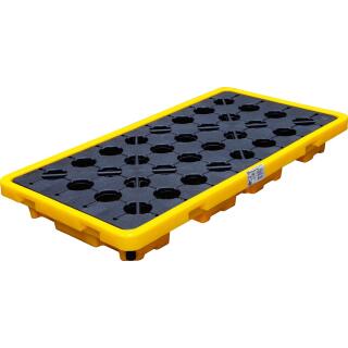 Öl-Auffangwanne, mit Gitterrost, für 2 x 200 l Fässer