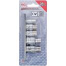Bit-Adapter-Satz mit Haltekugel, Innenvierkant 6,3 mm (1/4 Zoll) / 10 mm (3/8 Zoll) / 12,5 mm (1/2 Zoll), 5-tlg