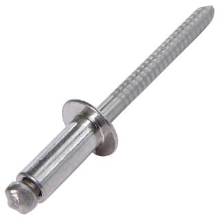 Blindnieten ISO 15983 Flachkopf gerillter Nietdorn A2/A2 6x12 250 Stück