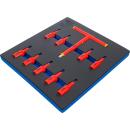 Werkstattwageneinlage 2/3: VDE-Bit-Einsatz-Satz, Antrieb Innenvierkant 12,5 mm (1/2 Zoll), T-Profil (für Torx) T20 - T55, 10-tlg.