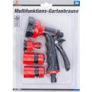 Multifunktions-Garten-Handbrause, mit 6 Funktionen, 5-tlg.