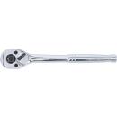Umschaltknarre, Vollstahl, feinverzahnt, 3-in-1, Abtrieb Außenvierkant 6,3 mm (1/4 Zoll) / 10 mm (3/8 Zoll) / 12,5 mm (1/2 Zoll)
