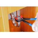 Wasserpumpenzange, mit adaptierbaren Schonbacken, 240 mm