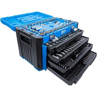 Steckschlüssel-Satz Sechskant, Antrieb 6,3 mm (1/4 Zoll) / 10 mm (3/8 Zoll) / 12,5 mm (1/2 Zoll), Metrisch & Zollgrößen, 300-tlg.