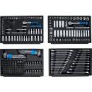 Steckschlüssel-Satz Sechskant, Antrieb 6,3 mm (1/4 Zoll) / 10 mm (3/8 Zoll) / 12,5 mm (1/2 Zoll), Metrisch & Zollgrößen, 300-tlg.