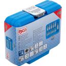 Bit-Einsatz-Satz, Antrieb Innenvierkant 6,3 mm (1/4 Zoll) / 10 mm (3/8 Zoll) / 12,5 mm (1/2 Zoll), Innensechskant 2 - 14 mm, 13-tlg.