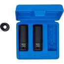 Kraft-Spezial-Steckschlüssel-Einsatz-Satz, Antrieb Innenvierkant 12,5 mm (1/2 Zoll), SW 17 / 19 / 21 mm, 3-tlg.