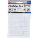 Filzgleiter-Satz, weiß, 32-tlg.
