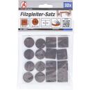 Filzgleiter-Satz, braun, 32-tlg.