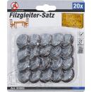 Filzgleiter-Satz, gestiftet, Ø 24 mm, 20-tlg.