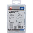 Schraubhaken-Sortiment, 80-tlg.
