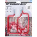 Wand- und Decken-Schraubhaken-Sortiment, 8-tlg.