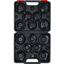 Ölfilterschlüssel-Satz, Antrieb Innenvierkant 10 mm (3/8 Zoll), 15-tlg.