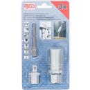 Multi-Einsatz mit mit Adapter-Satz, 10 mm (3/8 Zoll), SW 9 - 21 mm, 3-tlg.