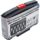 Bit-Einsatz-/Steckschlüssel-Satz, Antrieb Innensechskant 12,5 mm (1/2 Zoll), T-Profil (für Torx)/E-Profil, 19-tlg.
