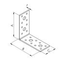 Winkelverbinder ohne Rippe mit Kombilochung Gutzeit 90x90x40x3 100 Stück