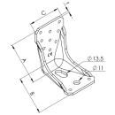 KR Winkel mit Langloch Gutzeit 135x85x65x4 25 Stück