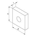 Unterlegscheiben 40 x 40 für Zuganker Gutzeit 100 Stück