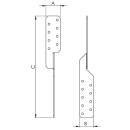 Sparrenpfettenanker Universal Gutzeit 170x35x2 100 Stück