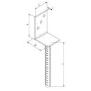 Pfostenträger L Form mit Riffeldole Gutzeit 100x70x60x200 mm 1 Stück