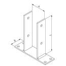 Pfostenträger U Form zum aufdübeln Gutzeit 71x60x200x5 10 Stück