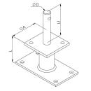 Pfostenträger TYP I zum aufdübeln Gutzeit 250 1 Stück