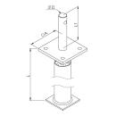 Pfostenträger Typ I Rohrdolle Gutzeit Grundhöhe: 400 mm verstellbar 1 Stück