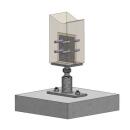 Pfostenträger T-Form höhenverstellbar 110-160 mm z. aufdübeln Gutzeit 10 Stück