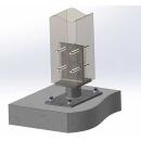 Pfostenträger T-Form zum aufdübeln mit Distanzrohr Gutzeit - Höhe: 60 mm 10 Stück