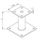 Pfostenträger Typ P zum aufdübeln Gutzeit Höhe: 150 mm 10 Stück