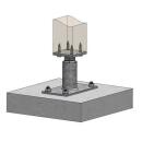 Pfostenträger Typ P höhenverstellbar zum aufdübeln Gutzeit 160x180-250x8 10 Stück