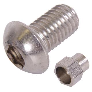 Flachrundkopf-Sicherheitsschrauben ISK mit Stopfen Edelstahl A2 M 8x30 100 Stck