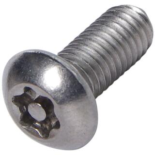 Flachrundkopf-Sicherheitsschrauben TX + Pin Edelstahl A2 M 3,5x6 TX-PIN 15 100 Stck
