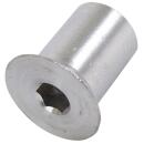 Hülsenmuttern Senkkopf Innensechskant Edelstahl 1.4305 M 12x20 50 Stück