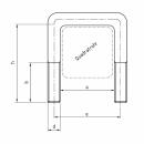 Quadratrohrbügel Edelstahl A4