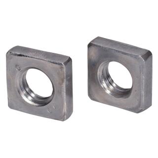 M10 Vierkantmuttern 4-kant Gleitmutter niedrige Form DIN 562 04 Stahl blank M2 