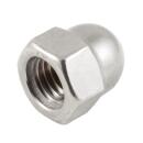 Edelstahlmuttern V2A 1.4301 Hutmutter DIN 1587 Edelstahl A2 - M5 Hohe Kronenmutter M5