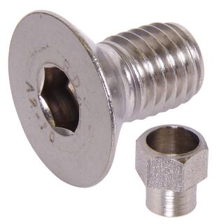 Senkkopf-Sicherheitsschrauben I-6kt mit Stopfen Edelstahl A2 M 10x45 100 Stück