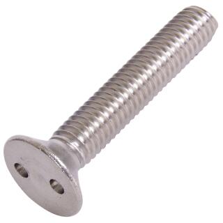 Senkkopf-Sicherheitsschrauben ähnl. DIN 963 mit Zweilochantrieb Edelstahl A2 M 6x16 100 Stück