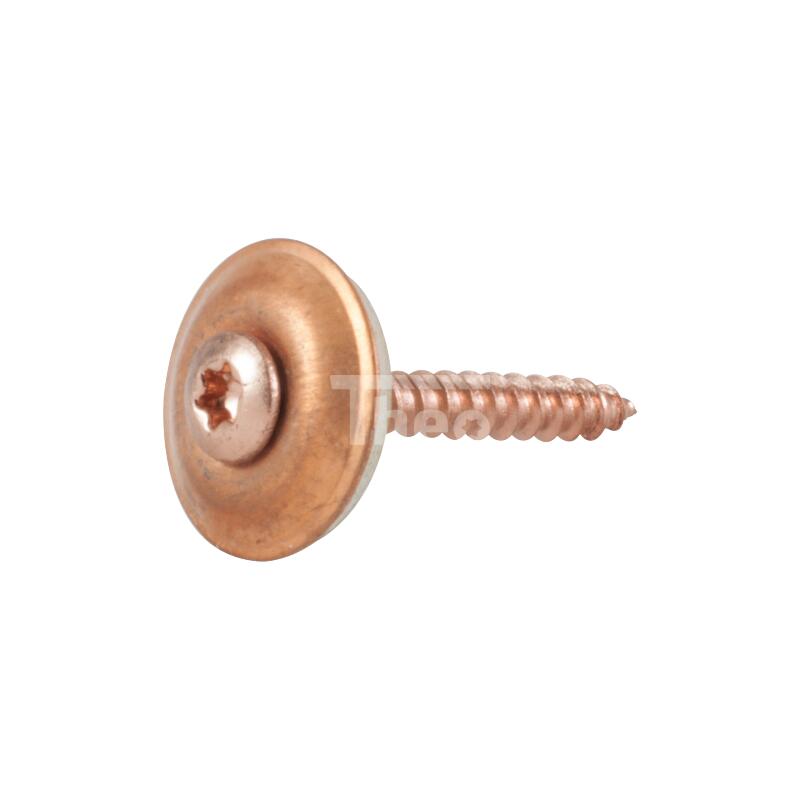 100 Spenglerschrauben 4,5 x 45 mm Spenglerschraube verkupfert Kupferschraube 