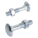 DIN 603 Schlossschrauben verzinkt mit Mutter Vierkantansatz M 16x150 25 Stück