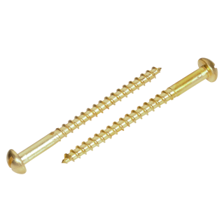 DIN 96 Halbrund-Holzschrauben Schlitz Messing 6x70 100 Stück