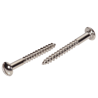 DIN 96 Halbrund-Holzschrauben Schlitz Messing vernickelt 2,5x12 500 Stück