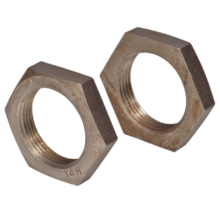 DIN 431 Rohrmuttern Form B zölliges Rohrgewinde G einseitige Gewindeansenkung Stahl 14 H blank BG 1 10 Stück